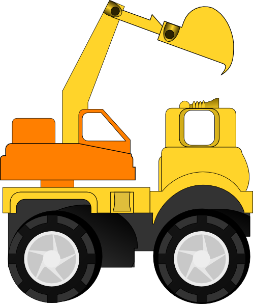 Excavator Cartoon Clipart (498x597)
