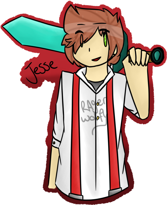 [minecraft Story Mode] Jesse By Ragerwolfy - Cartoon (839x951)