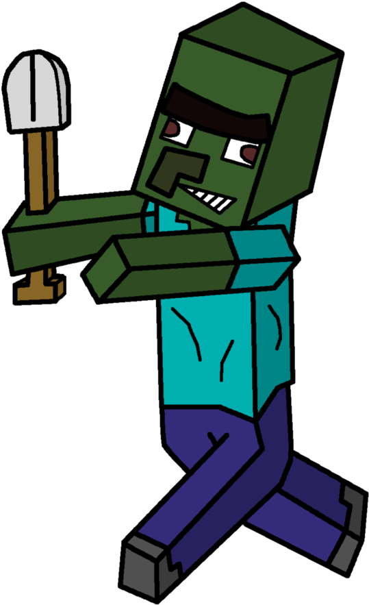 Villager Zombie By Mrbleistift - Minecraft Cartoon Zombie Villager (770x1037)