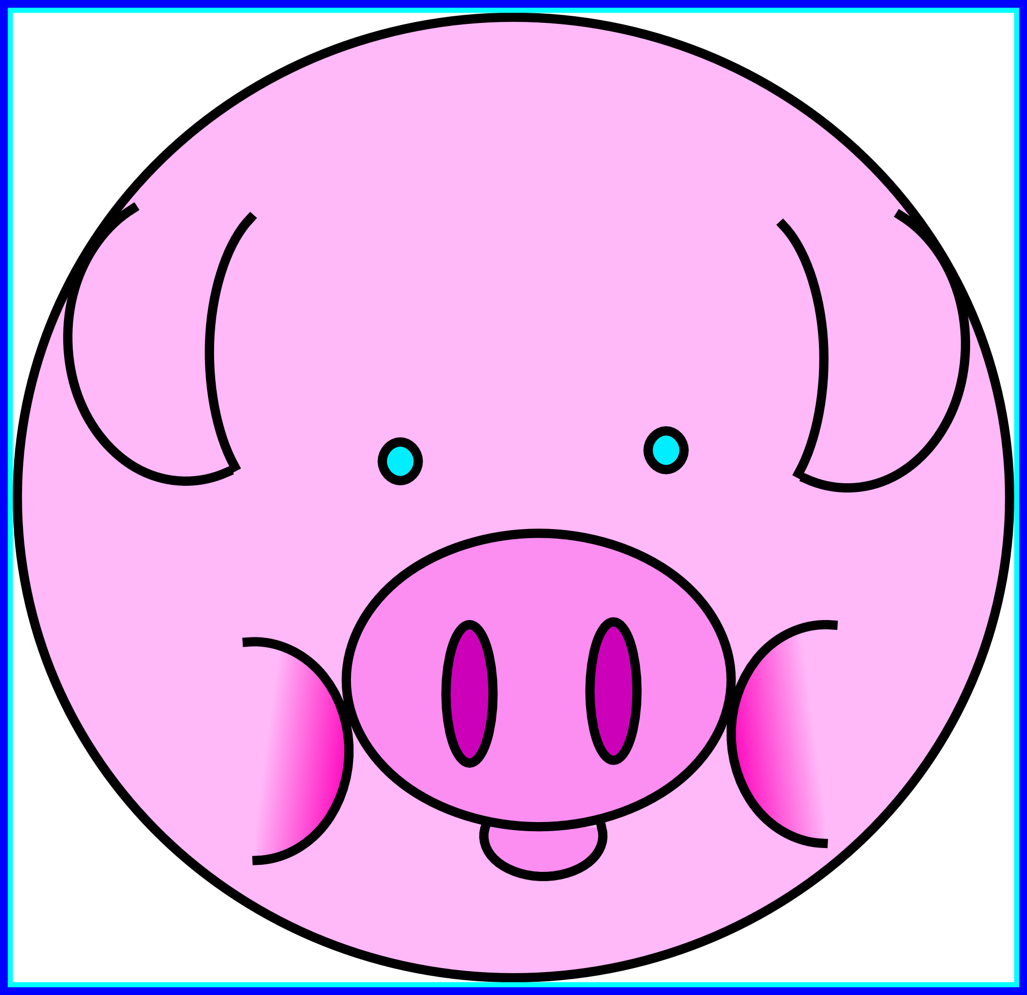 Marvelous Clip Art Zz Pig Clipart Panda For Cute Head - Pig Icon (2019x1956)