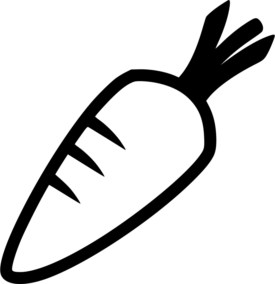 Carrot Comments - Carrot Black And White Png (980x980)