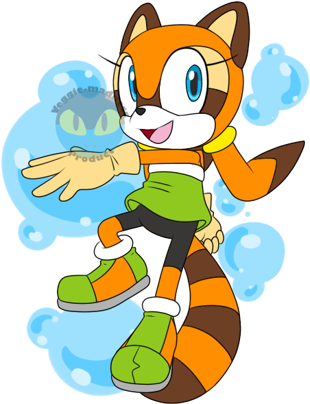 Marine The Raccoon - Art (500x600)