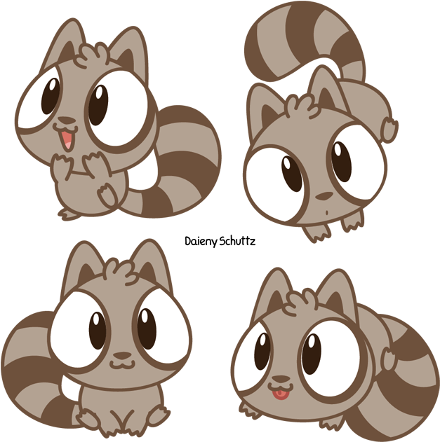 Little Raccoon By Daieny - Raccoon (650x654)