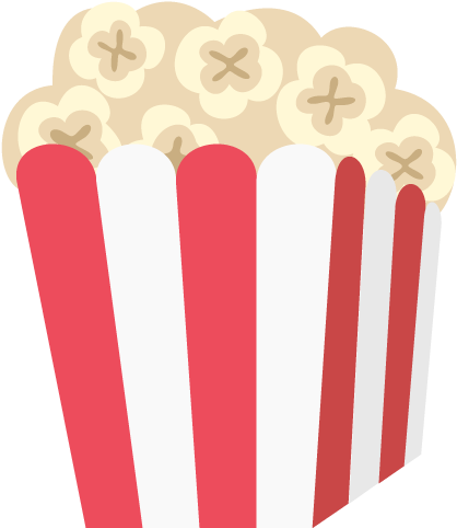Popcorn Emoji Vector Icon - Sticker (512x512)