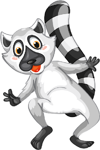 Raccoon Cartoon Animal Images - Coloring To Relax: Cartoon Animals, A Coloring Book (500x500)