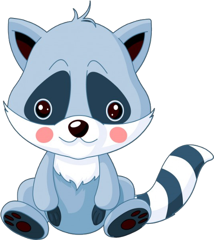 Raccoon Cartoon Animal Images - Cute Baby Raccoon Drawing (500x500)
