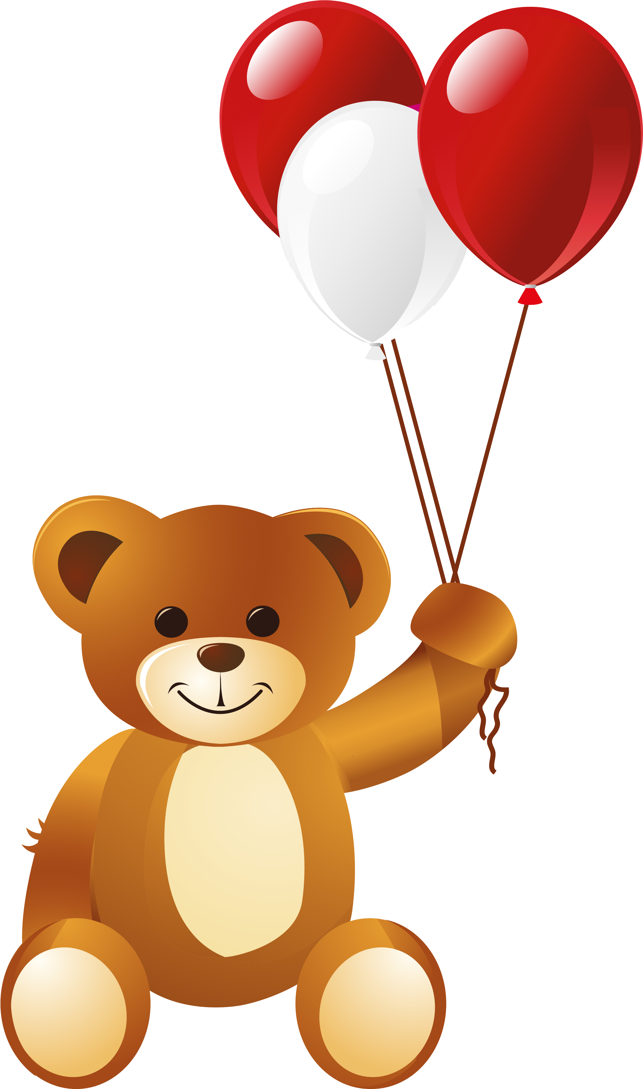 Teddy Bear Balloon Clip Art - Teddy Bear Balloon Clip Art (2597x4447)
