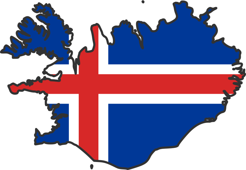 Icelandic Flag Map - Icelandic Flag (800x553)