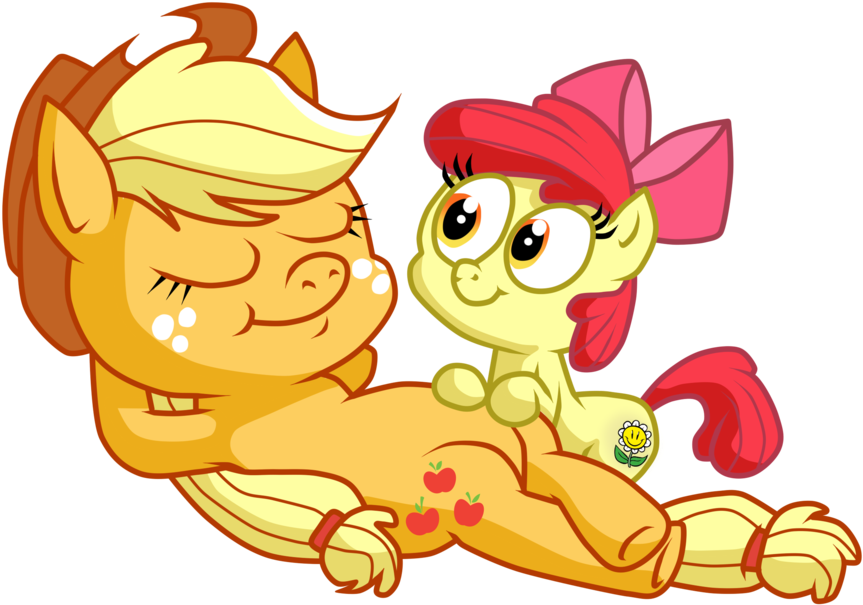 Jappleack And Apple Bloom By Luuandherdraws - Hotdiggedydemon Apple Bloom (1148x696)