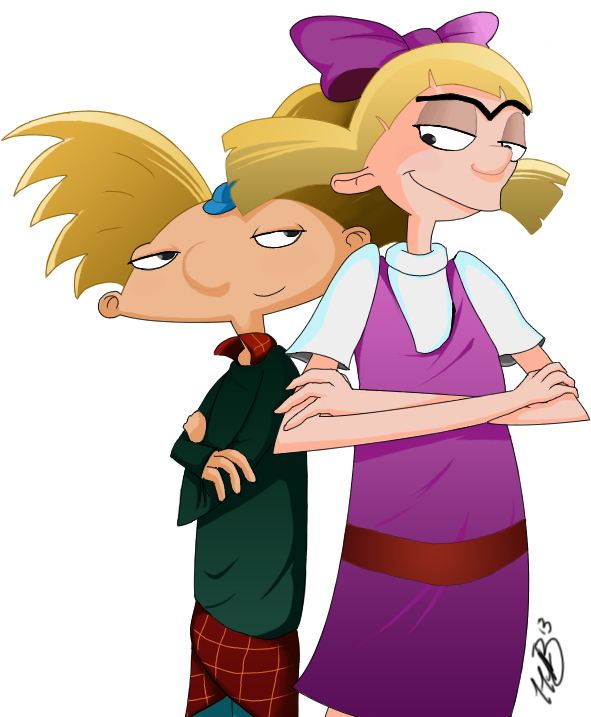 Arnold Loves Helga - Arnold And Helga Png (700x724)
