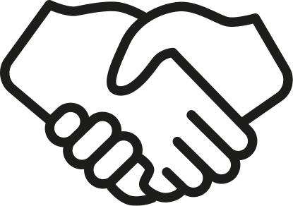 Physical Distance And Language Barriers Don't Matter - Clip Art Shake Hands Icon (415x292)