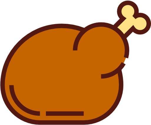 Cartoon Chicken Leg Download - Chicken As Food (512x512)