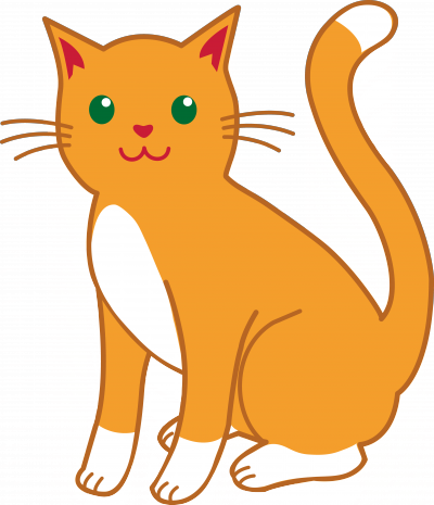 Pin Cute Cat Clipart - Imagens Em Desenho De Gato (400x465)
