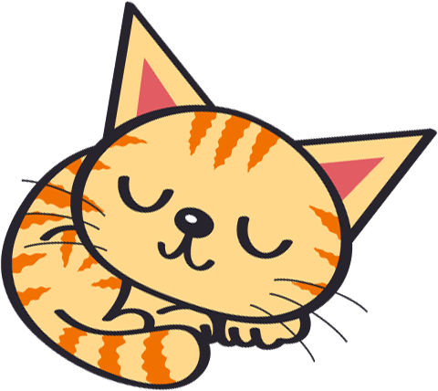 Catsleeping2 - Clipart Cat Sleeping Png (480x428)