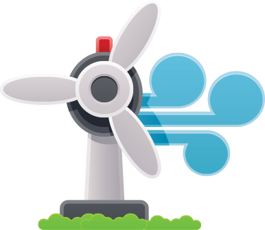 Wind Energy - Wind Generator Icon Png (386x335)