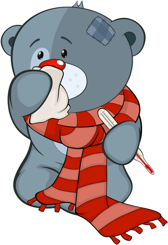 Clipart Illness Cartoon Animales Pinterest Clip Art - Bonne Nuit Au Chaud (555x800)