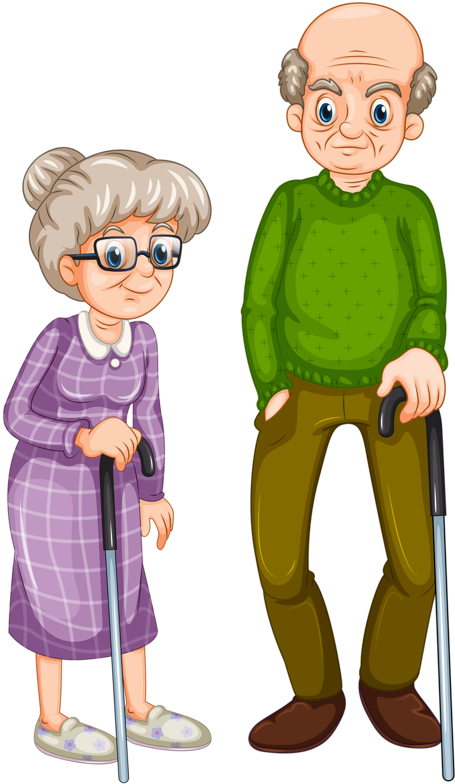 Great Extended Family Illustration Spanish - Grandpa And Grandma Clipart (479x800)