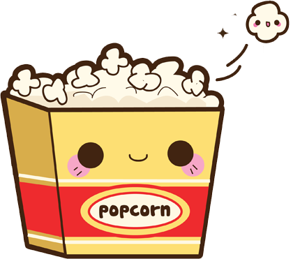 Cine - Cute Popcorn Drawing (420x371)