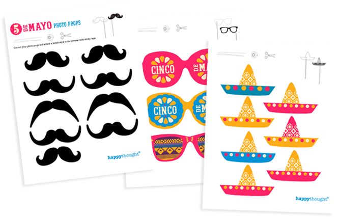 Moustache Printable Photo Props At Http - Diagram (690x450)