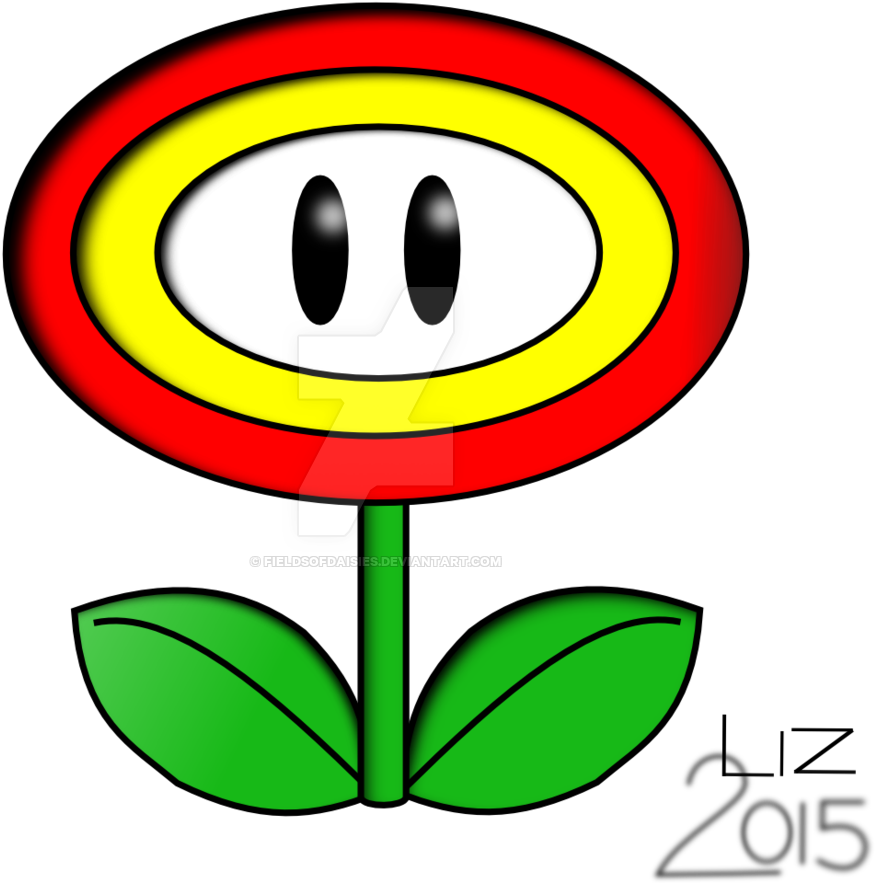 Super Mario Flower By Fieldsofdaisies - Super Mario Flower Clipart (1024x943)