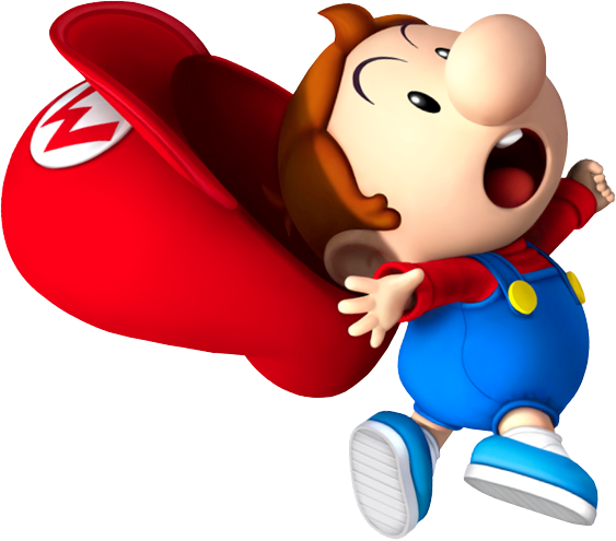 In Super Mario World - Baby Mario And Luigi (563x495)