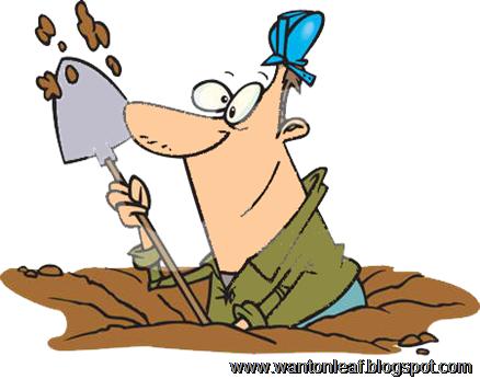 Before You Dig - Dig Clipart Png (438x346)