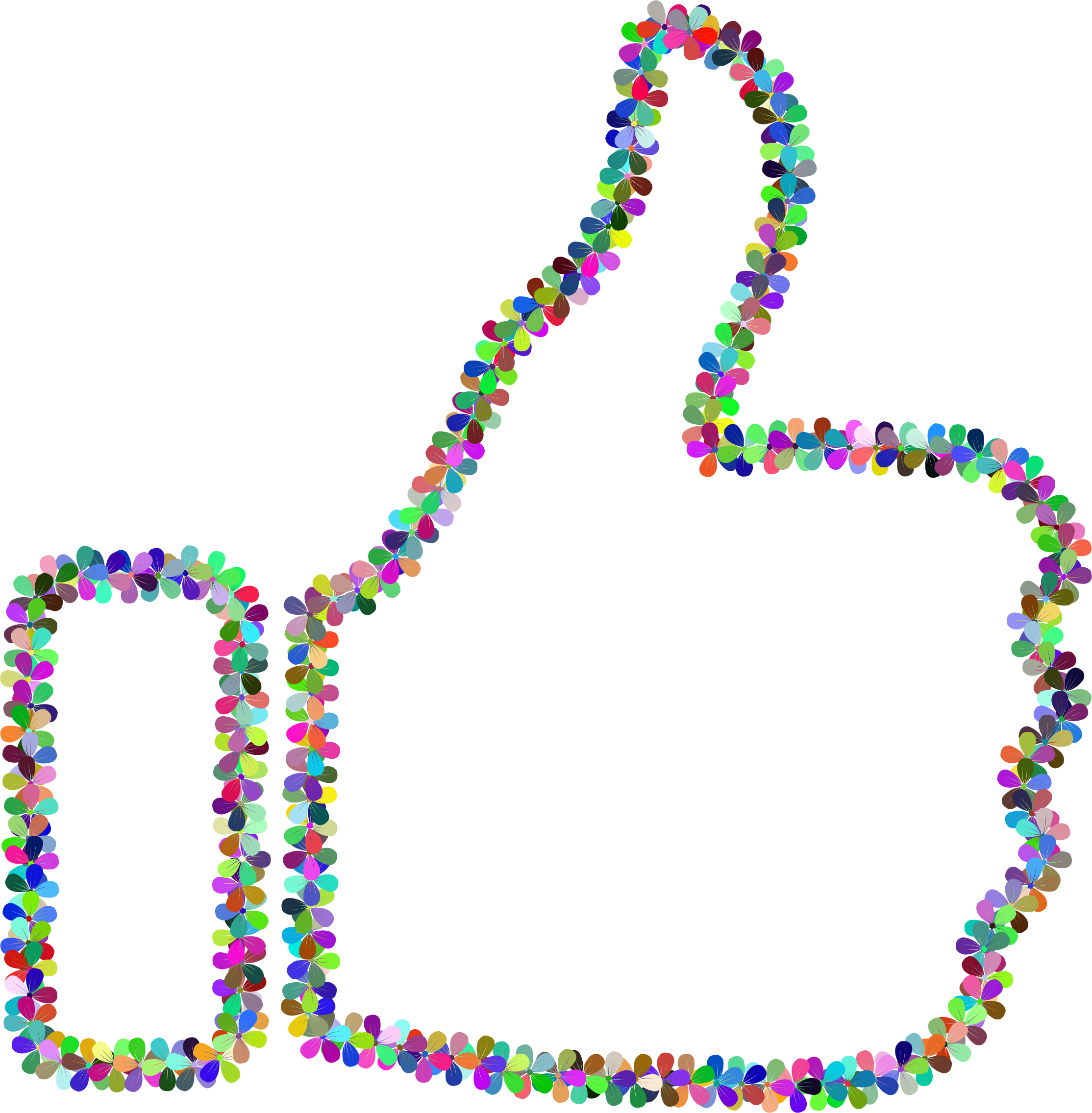 Big Image - Transparent Rainbow Thumbs Up (2228x2272)