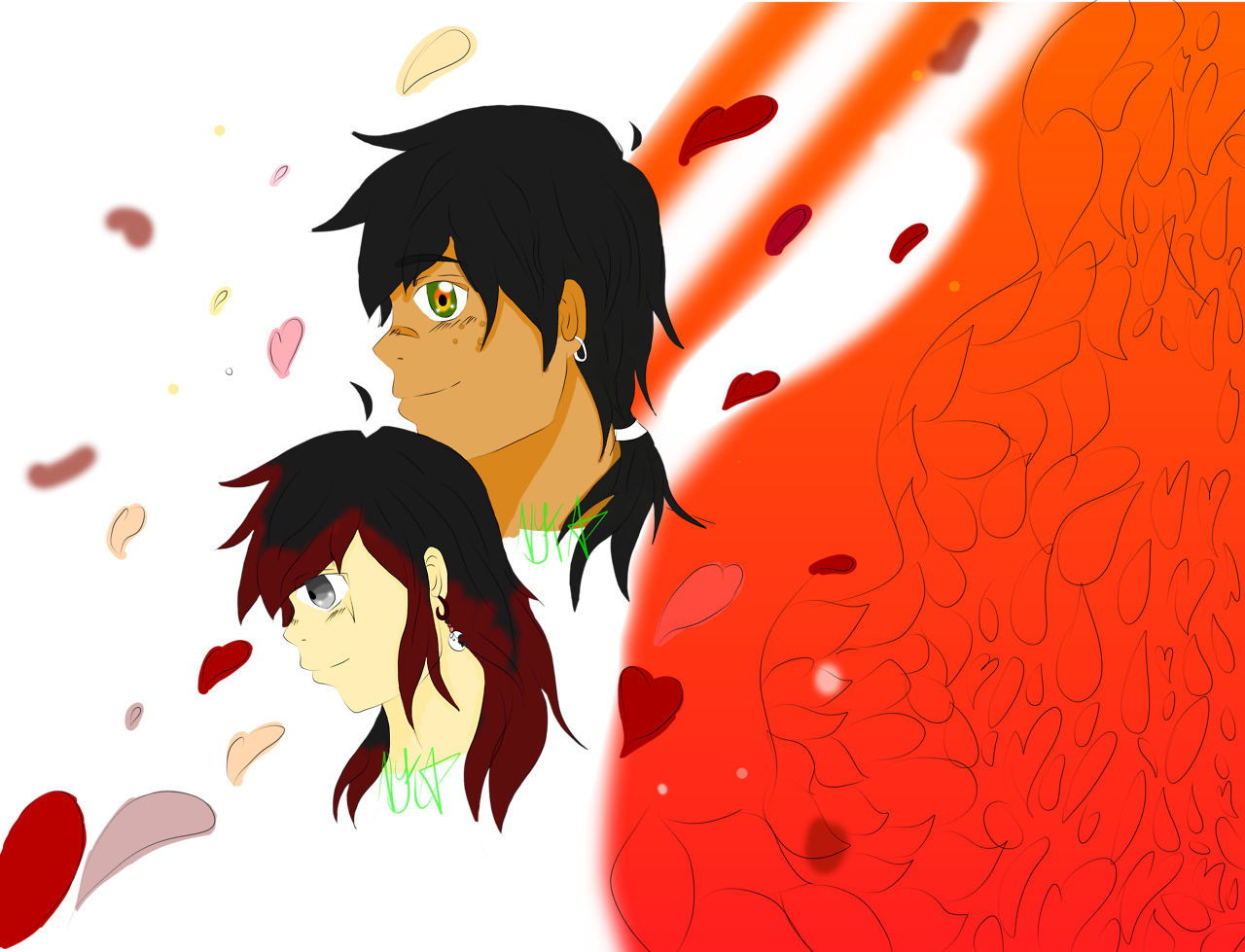 Rwby Nykamito Ruby Rose Oscar Pine Ruby X Oscar Rwby - Cartoon (1280x979)