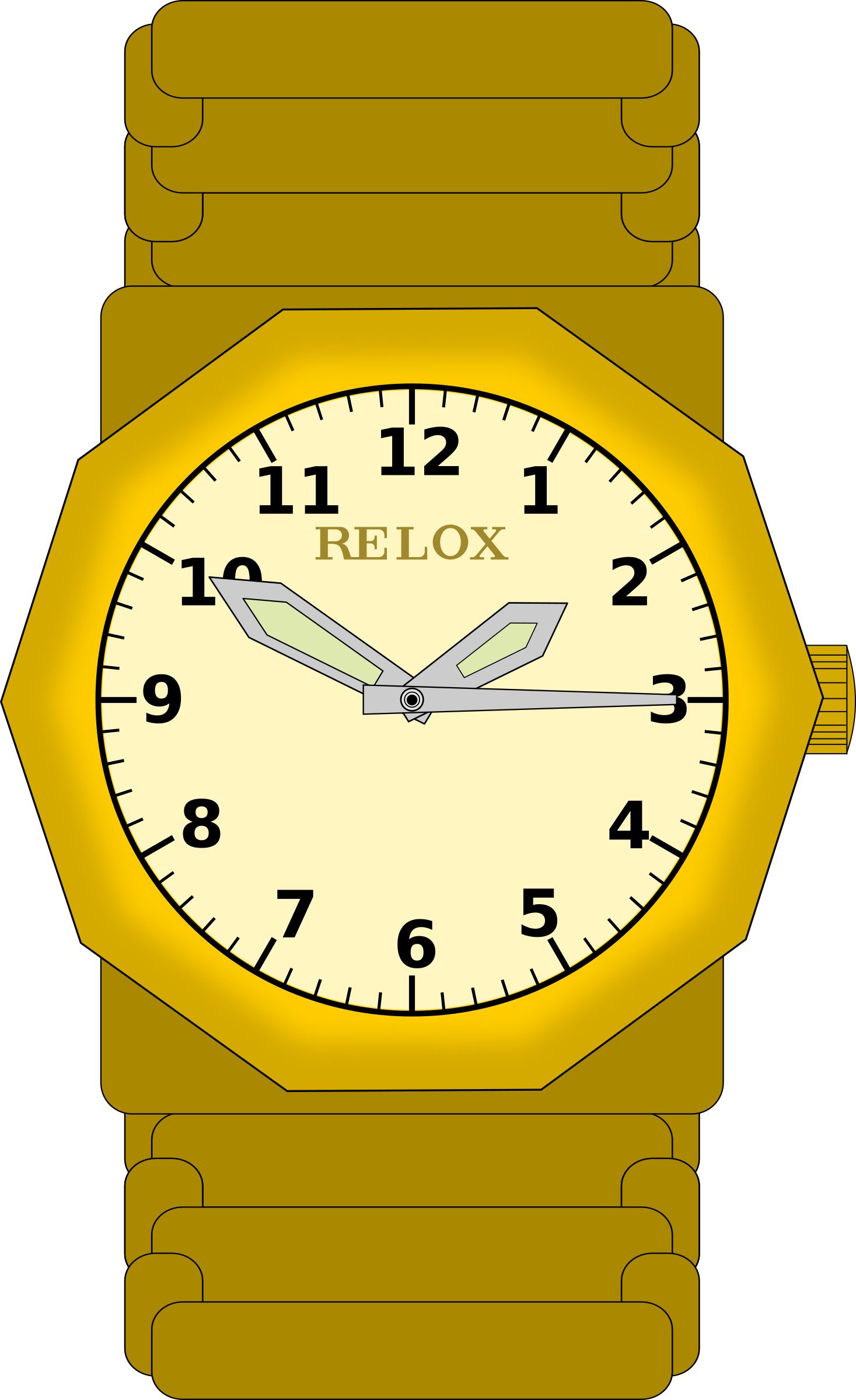 Gold Watch Clipart - Watch Clipart (1467x2400)