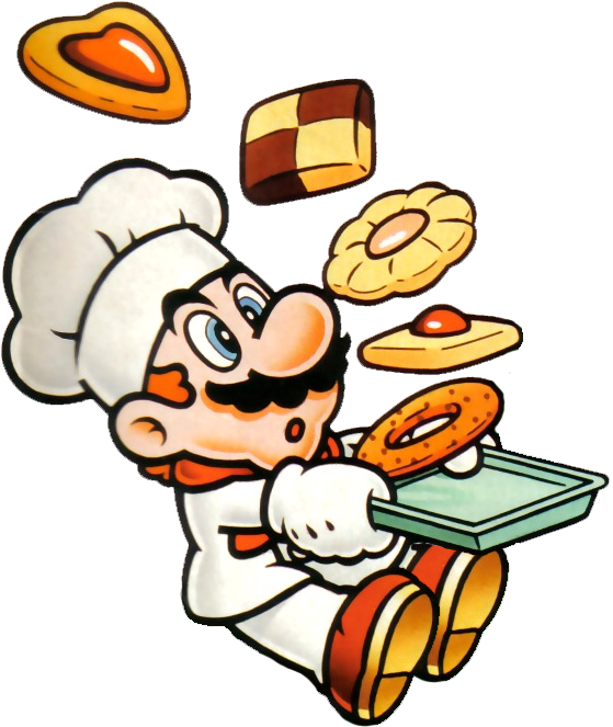 In His Appearances In Other Games Mario Either Wore - Yoshi's Cookie Mario (565x672)