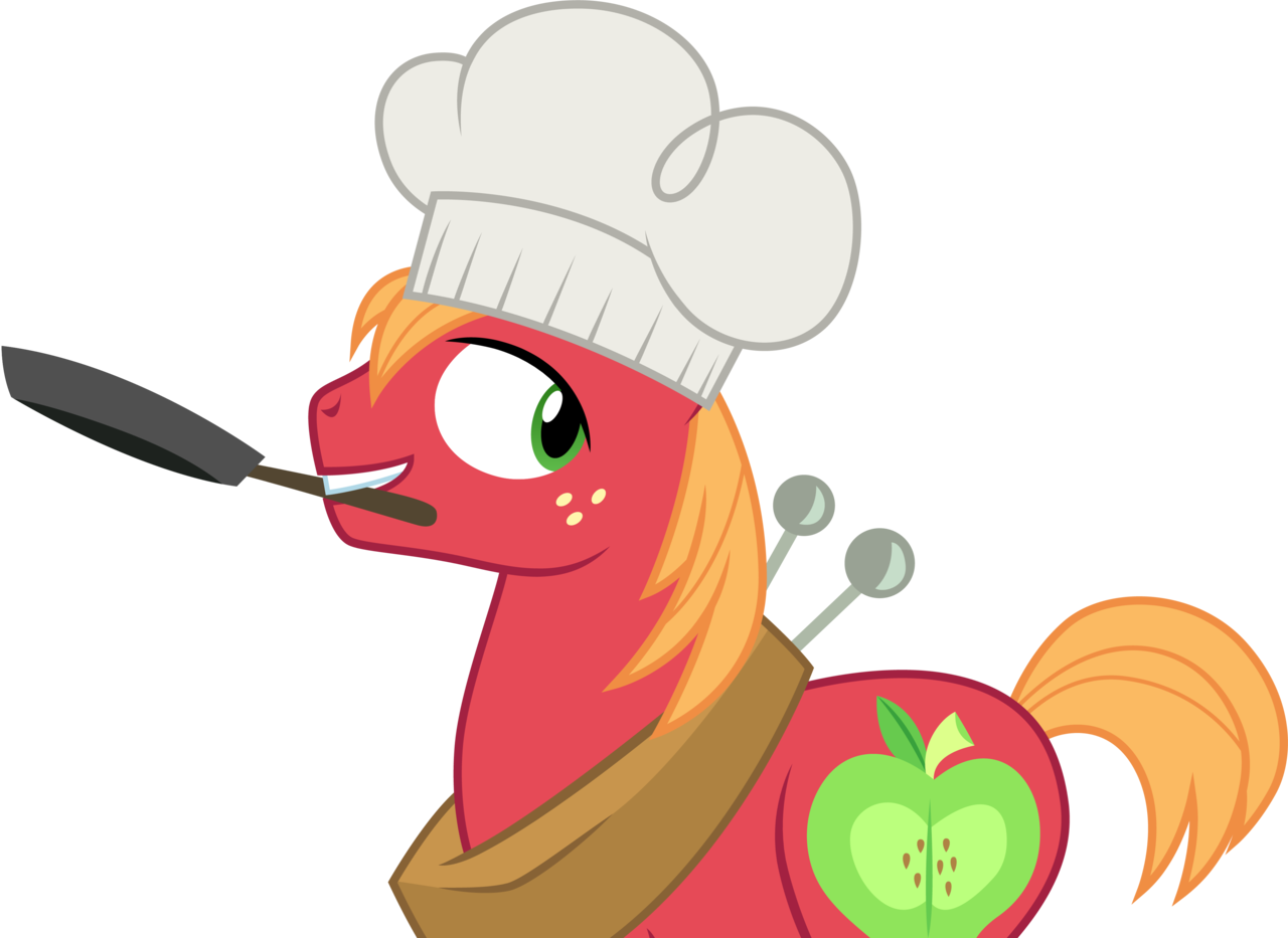 Cloudyglow, Big Macintosh, Chef's Hat, Frying Pan, - Apple (1280x933)