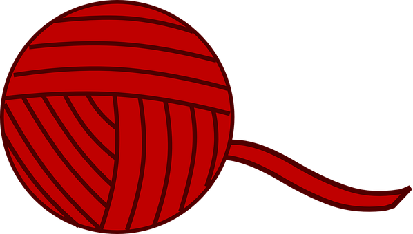 Ball Of Yarn Ball Yarn Knitting Wool Craft - Yarn Ball Clipart (598x340)