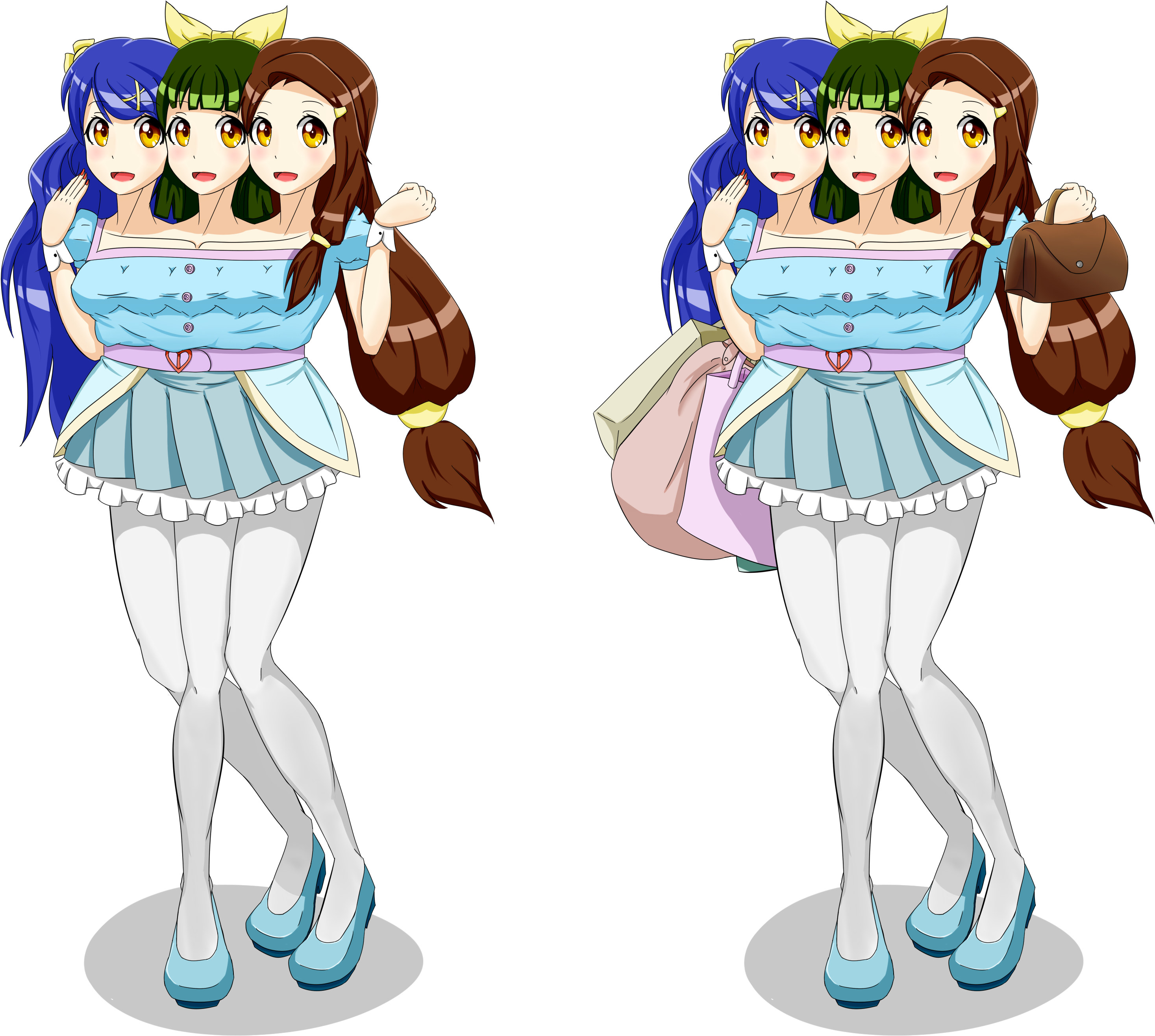 Three Headed Shopping Girl By Jim830928 - Polycephaly (3354x2796)