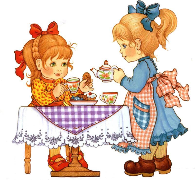 Tea Time Art - Goog Evening Cartoon Png (800x766)