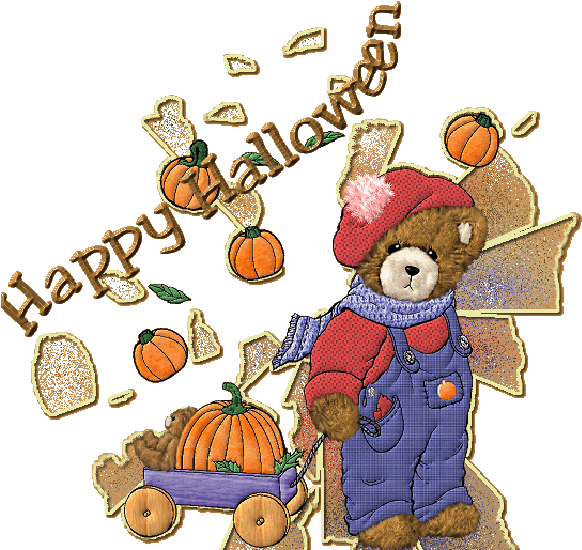 Happy Halloween Large Cartoon Clip Art Logos - Third Birthday Grandson Card (600x600)