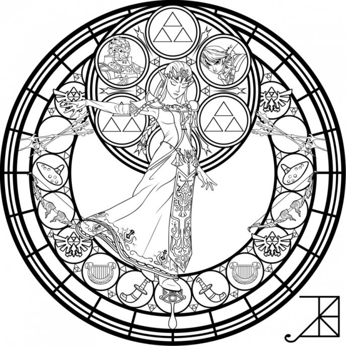 Coloring Pages Zelda Coloring Pages Zelda Coloring - Midnight Sparkle Coloring Pages (687x687)