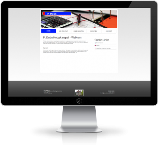 Nieuwe Website Voor P Duijn Administratiekantoor Uit - Computer Monitor (1140x605)