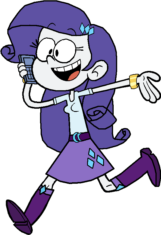 Rarity In The Loud House Style By Grimkaloonka - Loud House Equestria Girls (854x1006)