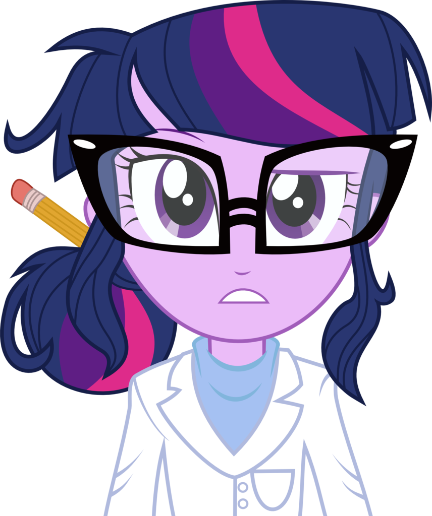 Mit Boy, Cute, Dork, Equestria Girls, Glasses, Pencil, - My Little Pony Twilight Sparkle Human (856x1024)