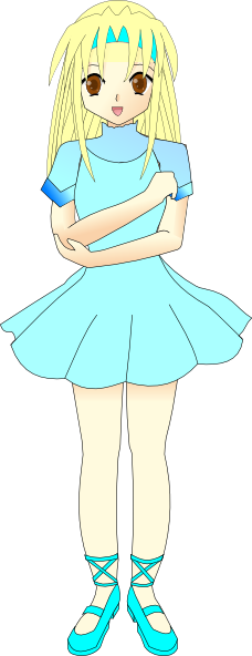 How To Set Use Blonde Manga Character Svg Vector - Ballet (228x592)