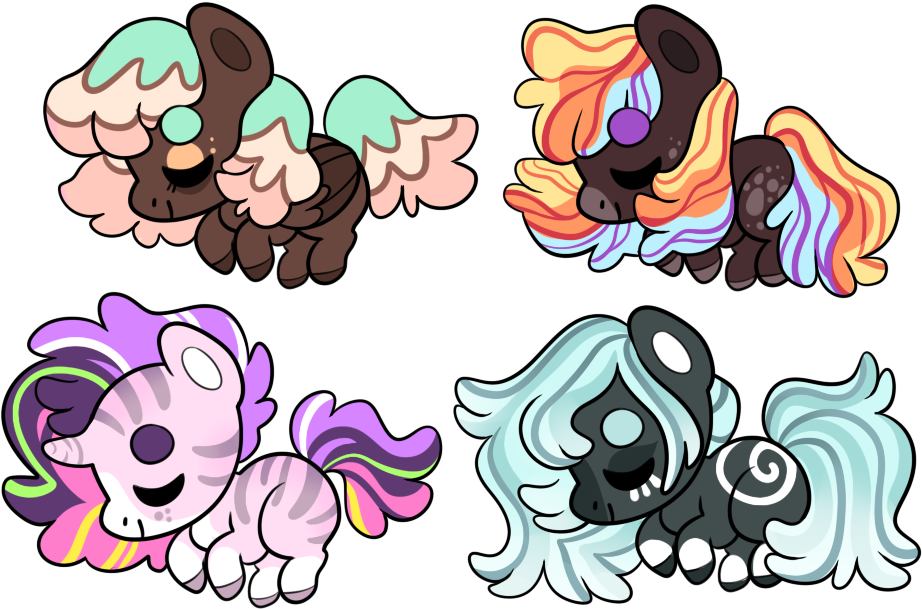 Hair Streak Babies Closed By Ufpony - Cartoon (928x621)