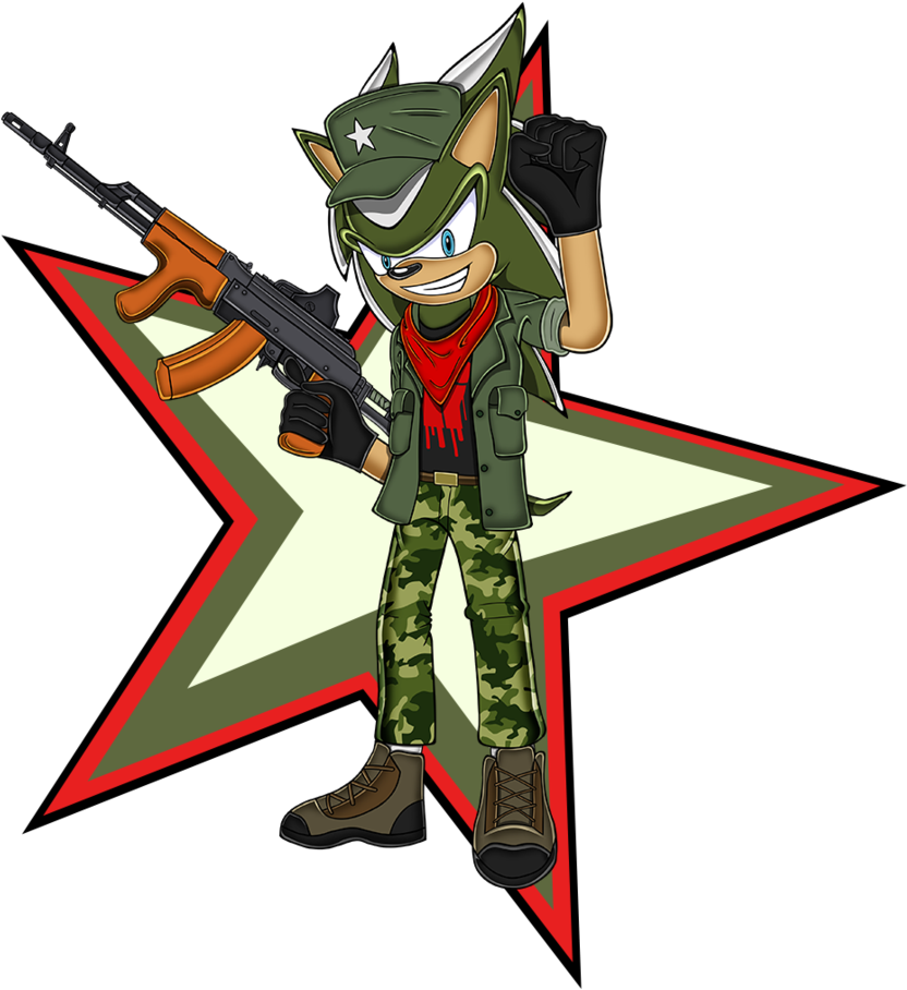 'commandante' Streak The Hedgehog By - Shadow The Hedgehog Ak 47 (900x974)