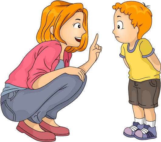 Students Talking Clip Art Download - Mother Talking To Son Clipart (640x480)