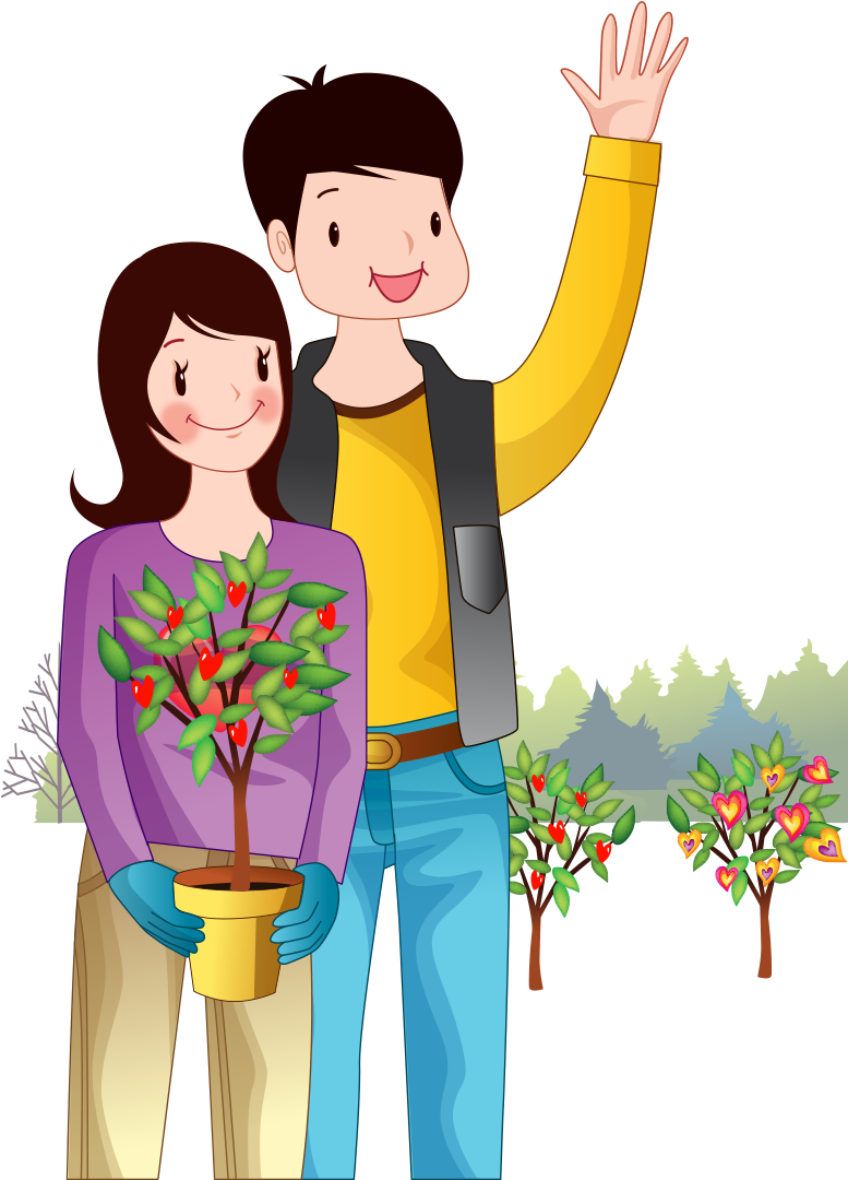 Tree Planting Cartoon - Tree Planting Cartoon (1181x1181)