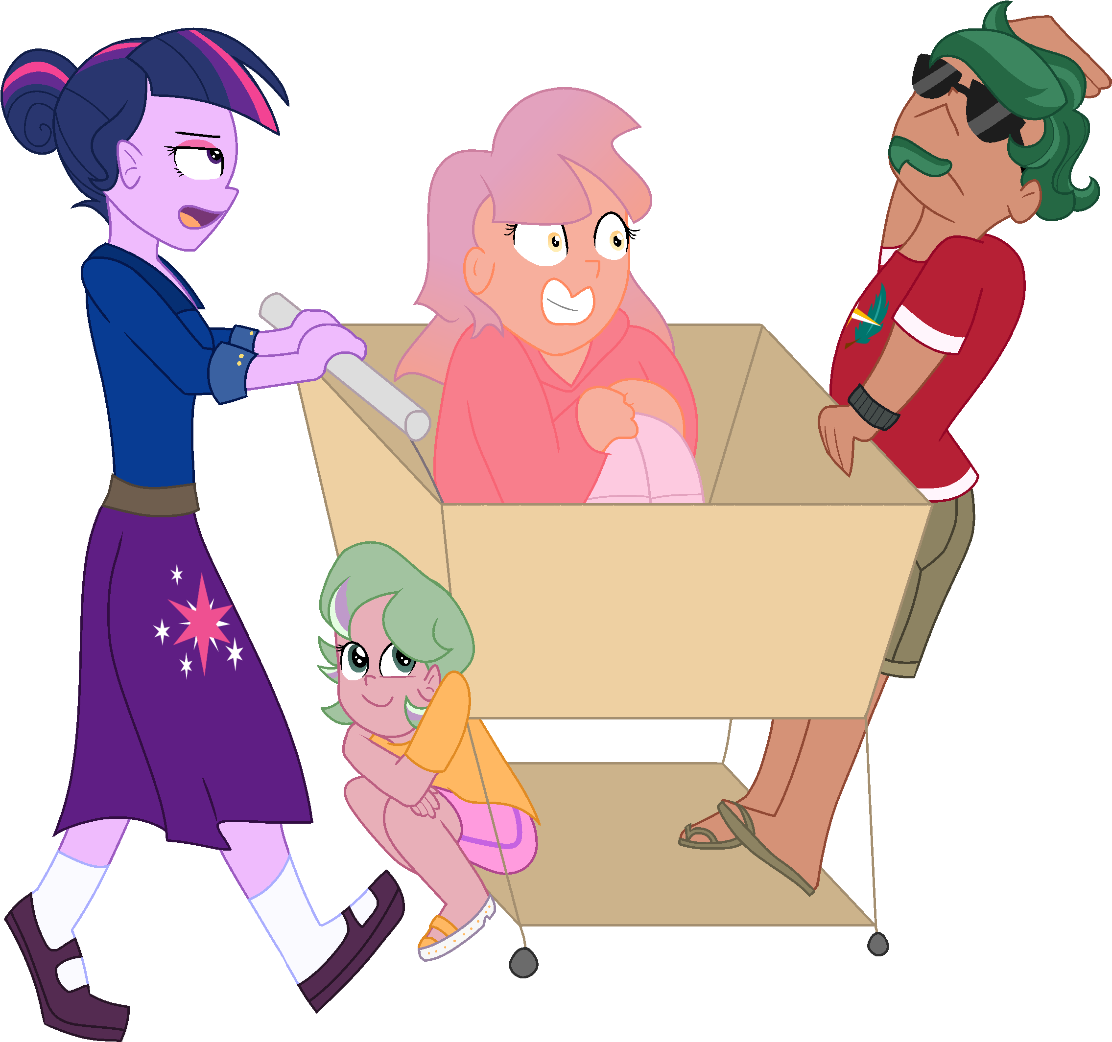 Family Shopping Trip By Berrypunchrules - Fan Art (2437x2203)