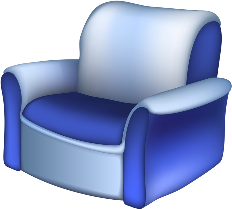 Album - Blue Recliner Clipart (800x700)