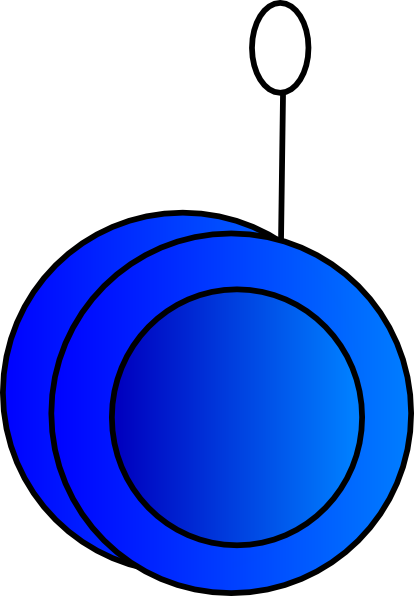 Yo Yo Blue Clip Art At Clker Com Vector Clip Art Online - Yoyo Png Clipart (414x596)