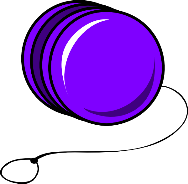 Purple Cartoon Yoyo Clip Art At Clker Com Vector Clip - Cartoon Picture Of A Yoyo (600x586)