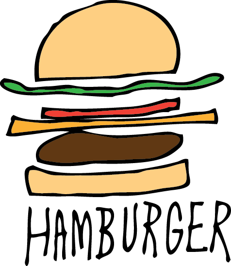 Hand Drawn Hamburger - Hand Drawn Hamburger (476x548)