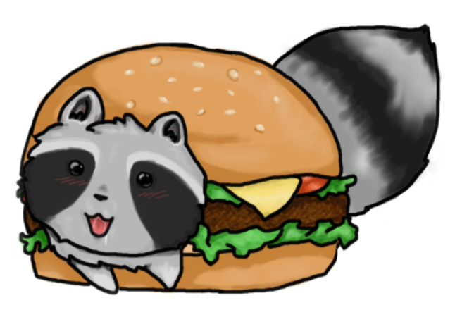 Raccoon Hamburger By Marachi-chan - Raccoon Hamburger By Marachi-chan (673x467)